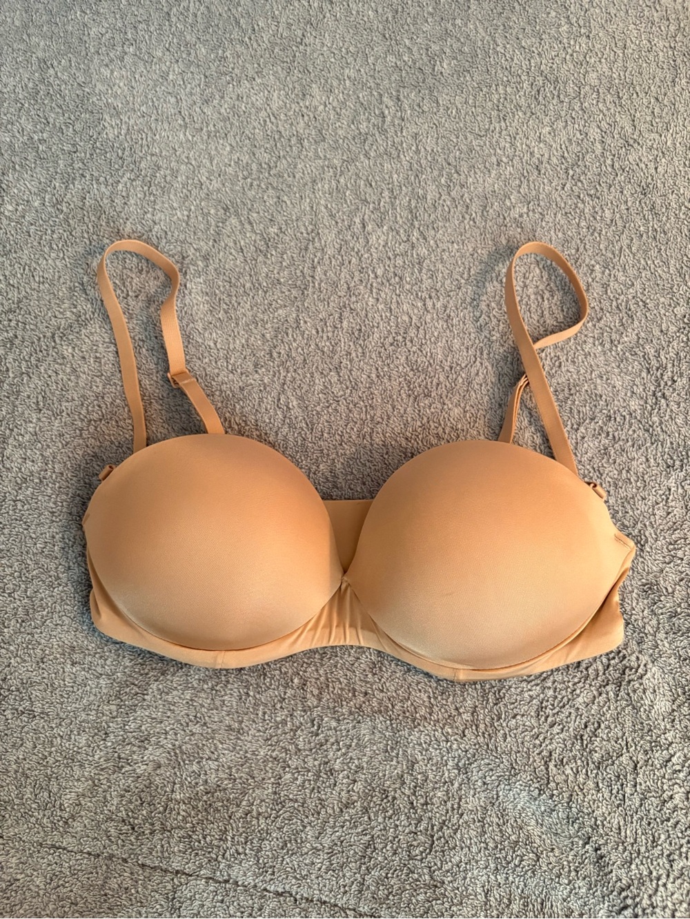 Skims 32C Ultimate Strapless Push-up Bra Convertible Straps Color Clay Padded